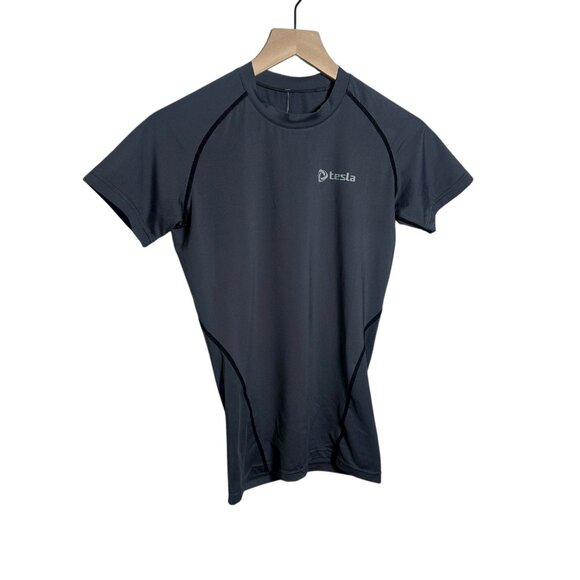 TESLA Sz Small Training Performance Baselayer Hyper Dri Men’s Gray Shirt Plazma - Picture 4 of 11